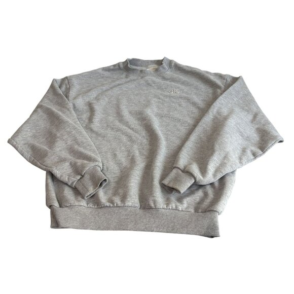 ALO Yoga Accolade Crewneck Pullover in Athletic Heather Grey - Picture 1 of 6